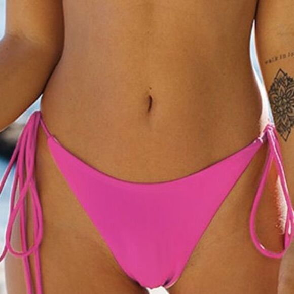 KAMONI SIDE TIE STRING LOW WAIST MICRO BIKINI M PINK NWT IN PACKAGING - Picture 1 of 7